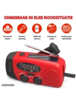 Multifunctionele Noodradio Solar Opwindbaar 2 1