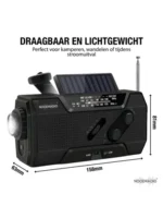 Noodradio Solar Opwindbaar Met Batterijen 2