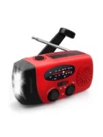 Noodradio Solar Powerbank Opwindbaar Rood 1