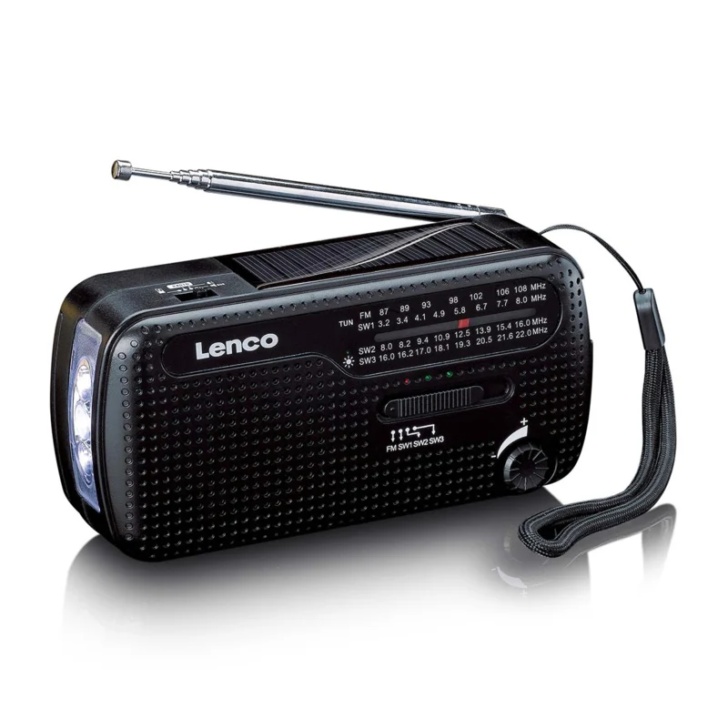 Lenco draagbare opwindbare noodradio